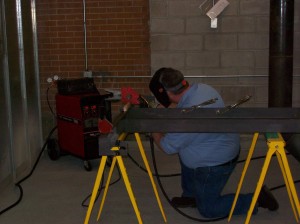 Ryan repairing broken bearing pedestals